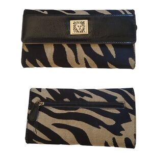 Anne Klein Vintage Animal Print Patent Leather‎ Wallet